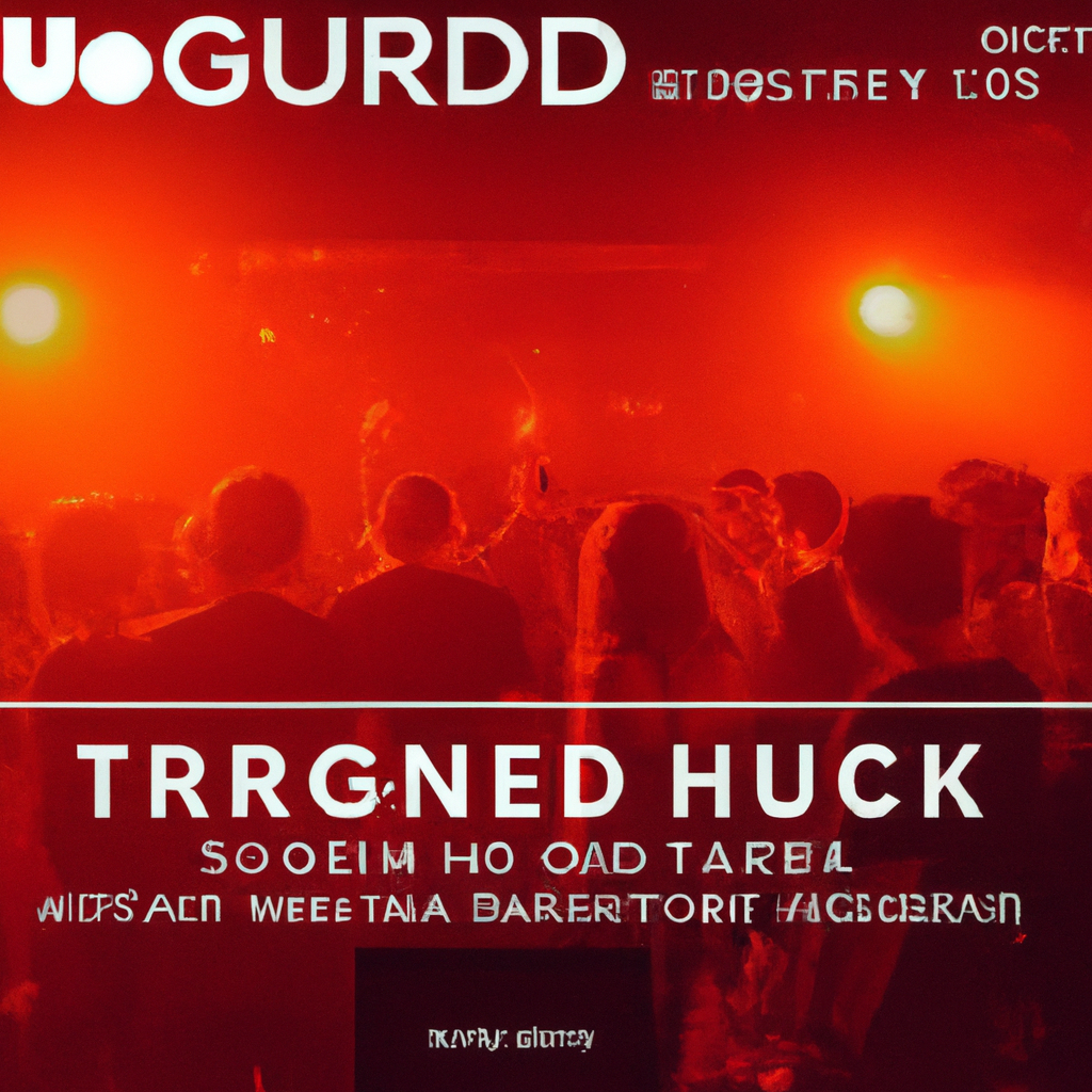 Crowd in underground venue under orange lights